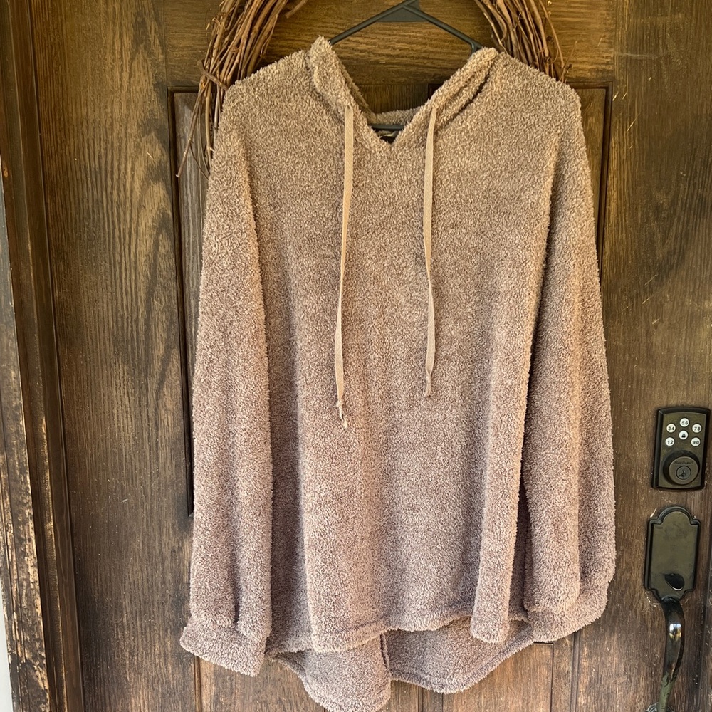 Plush teddy bear Hooded Pullover  in Taupe